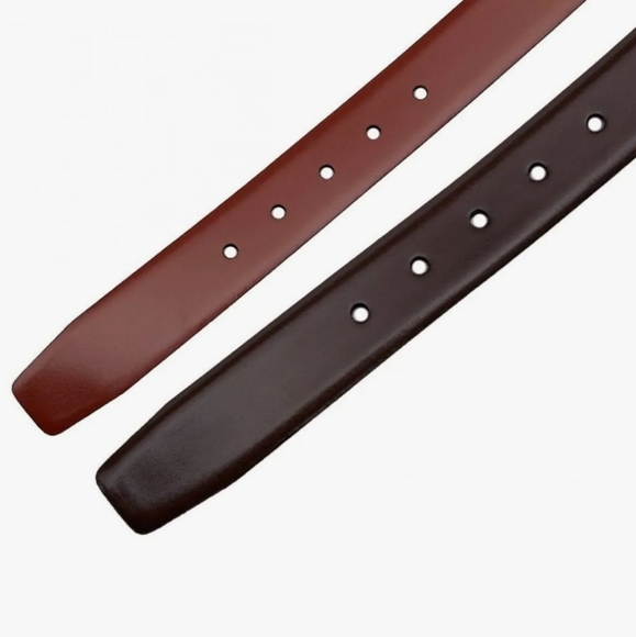 Ted Baker London Dark & Chestnut Brown Reversible Leather Belt 39 - Picture 3 of 16